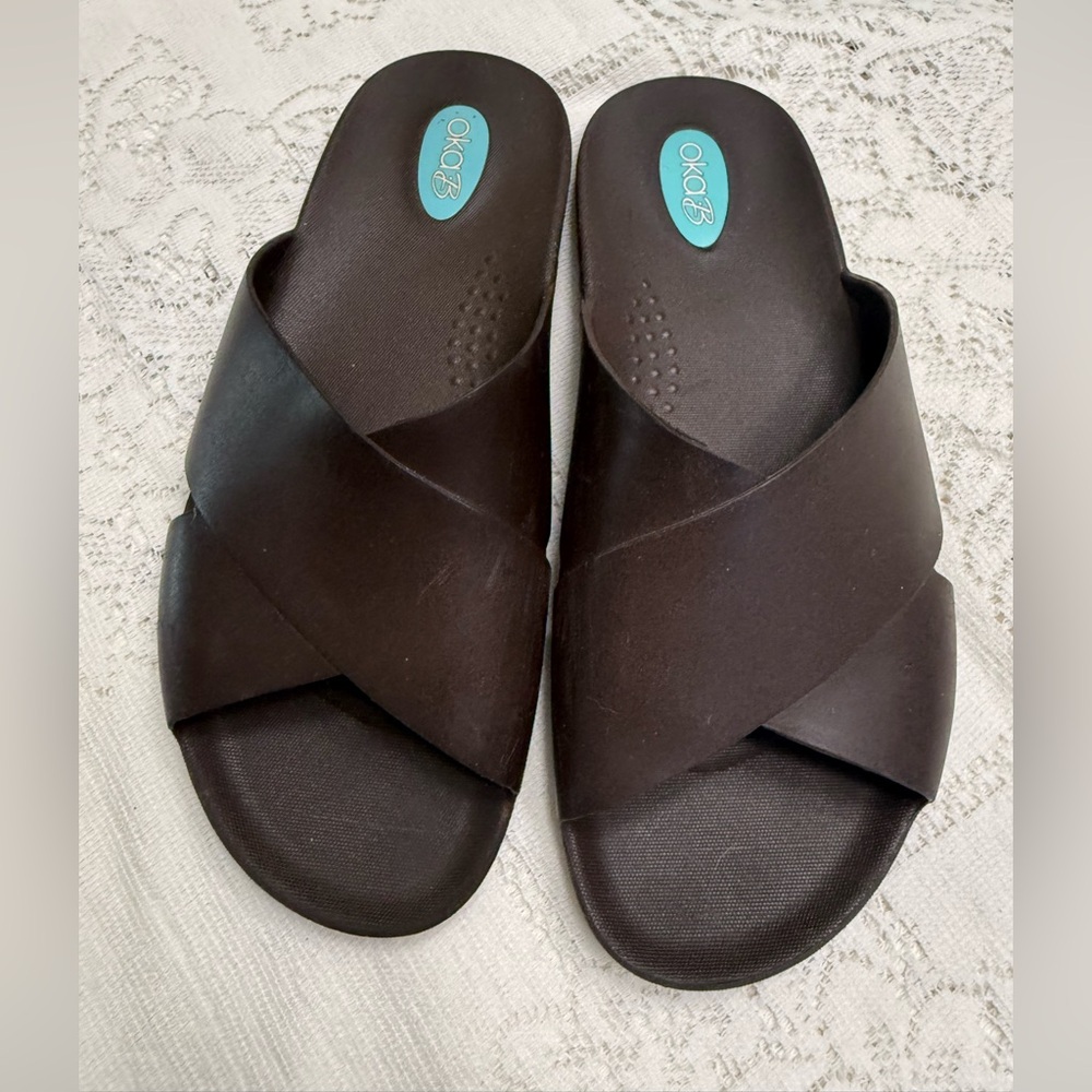 OKA b. Women's Dark Brown Mules